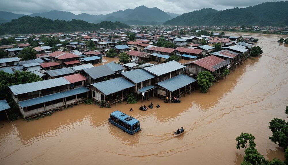 malaysia indonesia border flooding crisis