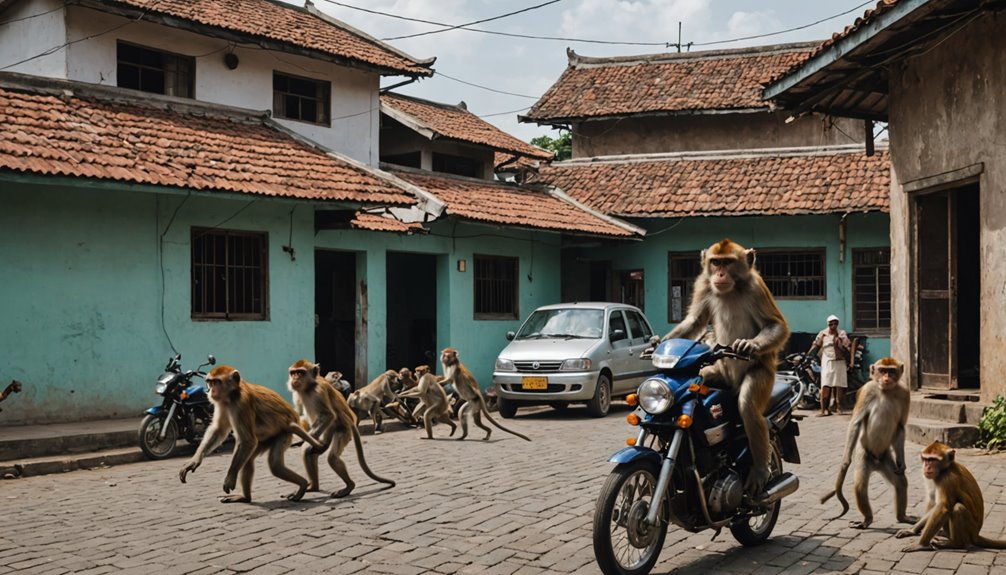 monkey invasion in bekasi