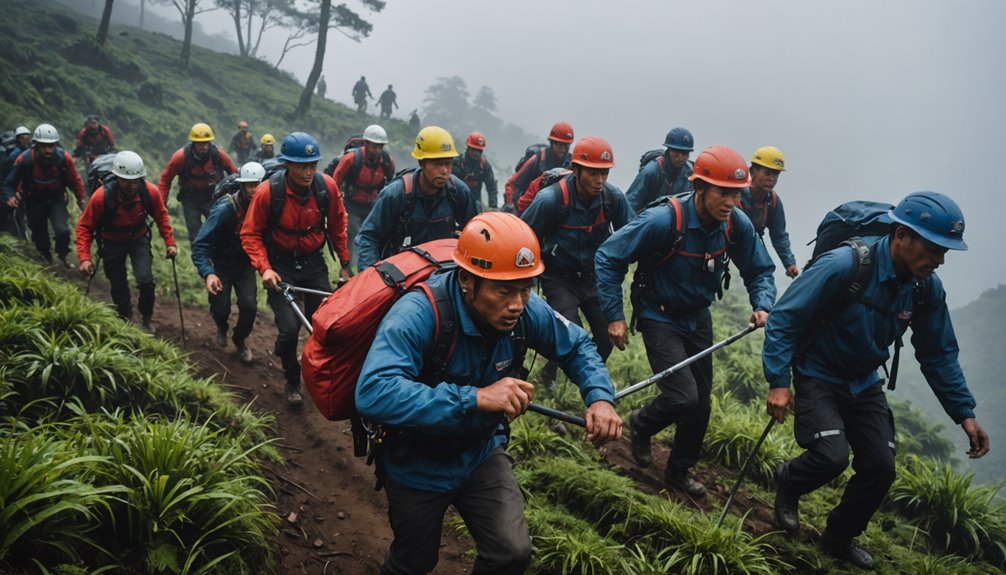 dramatic mountain rescue operation